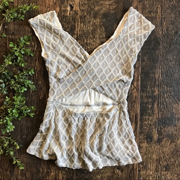Anthropologie}• deletta grey and white top - Picture 7 of 8